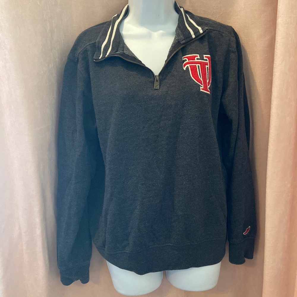Triblend sweats league University of Tampa (UT) Women's quarter zip Grey Small